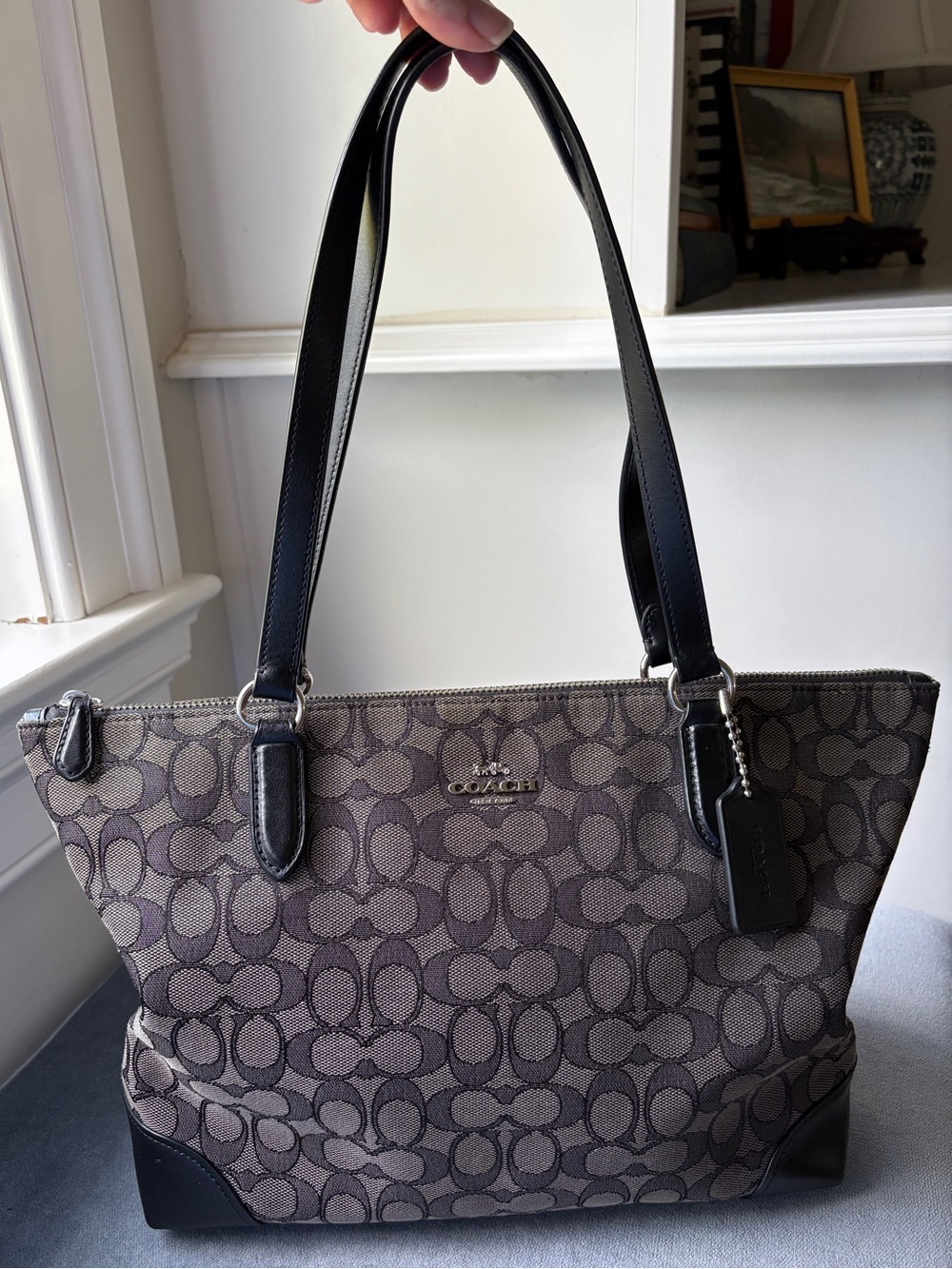 Coach Monogram Jacquard Canvas Tote